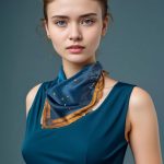 CELESTIAL BLUE ANTIQUE STAR MAP SILK SATIN SQUARE SCARF