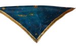 CELESTIAL BLUE ANTIQUE STAR MAP SILK SATIN SQUARE SCARF - Image 5