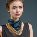 CELESTIAL BLUE ANTIQUE STAR MAP SILK SATIN SQUARE SCARF - Image 3