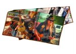 VINTAGE STREET GUITARIST PHOTO COLLAGE SILK SATIN SQUARE SCARF - Image 4