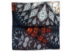 MIDNIGHT CRYSTAL KALEIDOSCOPE SILK SATIN SQUARE SCARF - Image 2