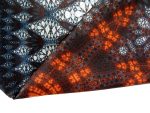 MIDNIGHT CRYSTAL KALEIDOSCOPE SILK SATIN SQUARE SCARF - Image 4