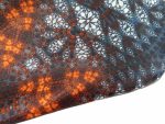 MIDNIGHT CRYSTAL KALEIDOSCOPE SILK SATIN SQUARE SCARF - Image 3
